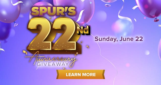 Spur's 22nd Anniversary Giveaway